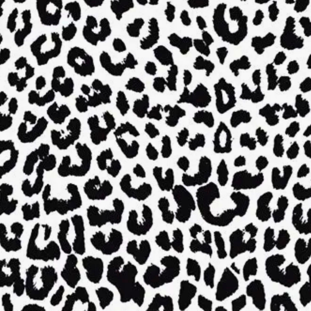 black and white cheetah fabric