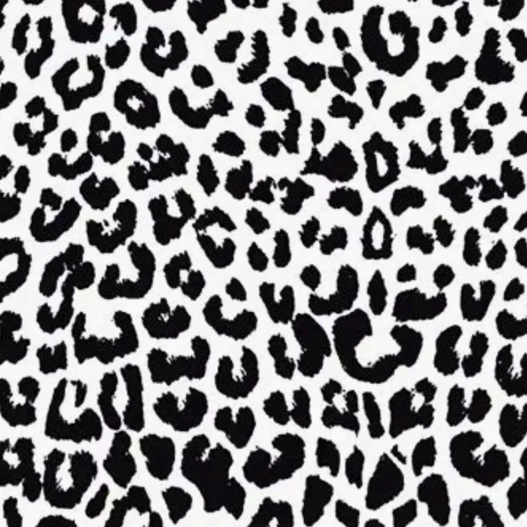 black and white cheetah fabric