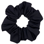 Black scrunchie on a white background