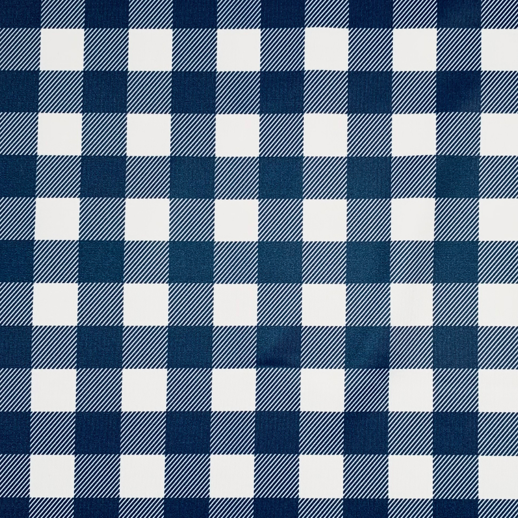 Navy and white checkered pattern