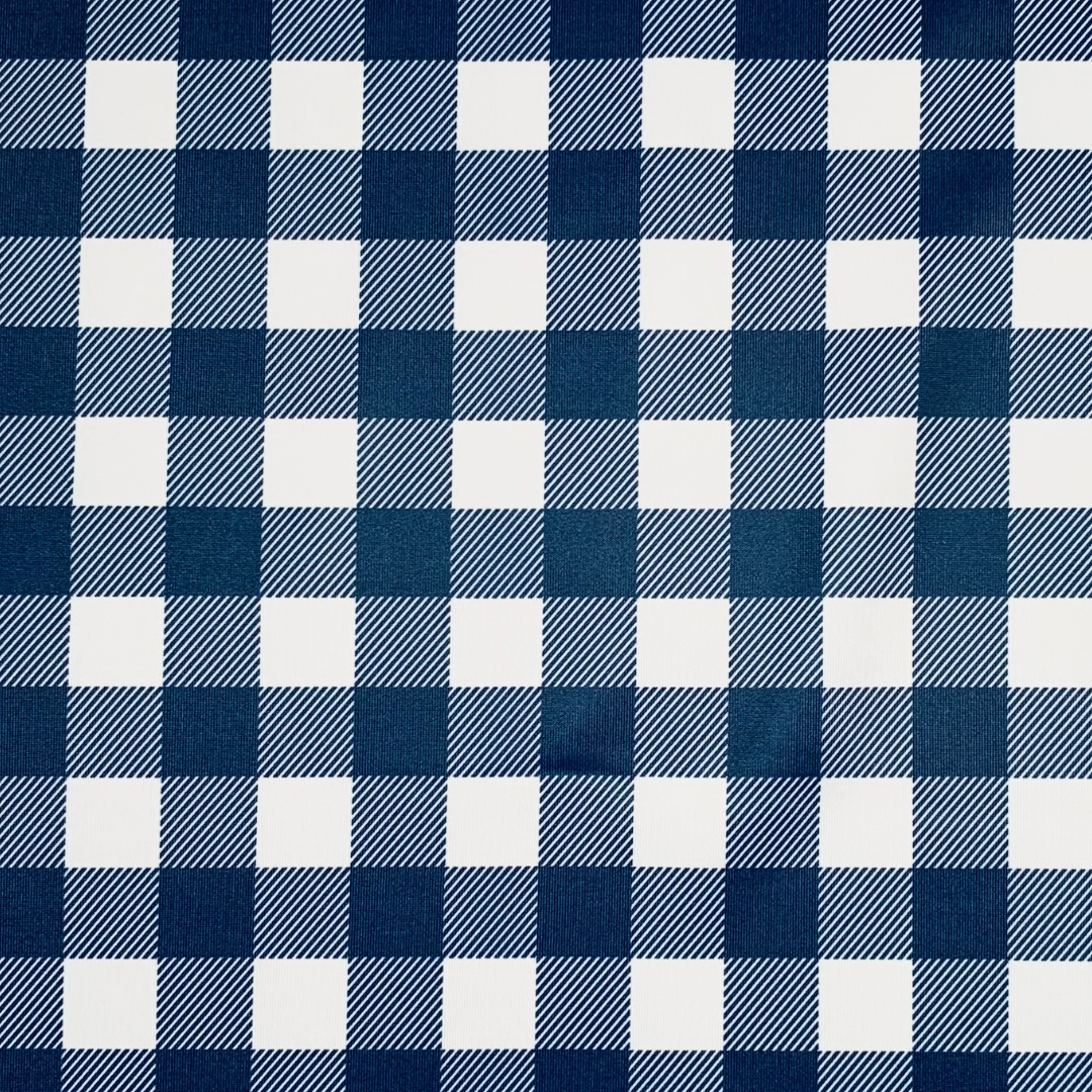 Navy and white checkered pattern