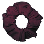 Rich merlot swim scrunchie on a white background