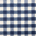 Close-up of blue and white checkered fabric pattern
