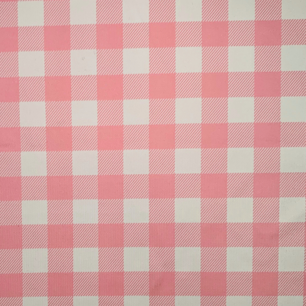 Pink and white checkered pattern