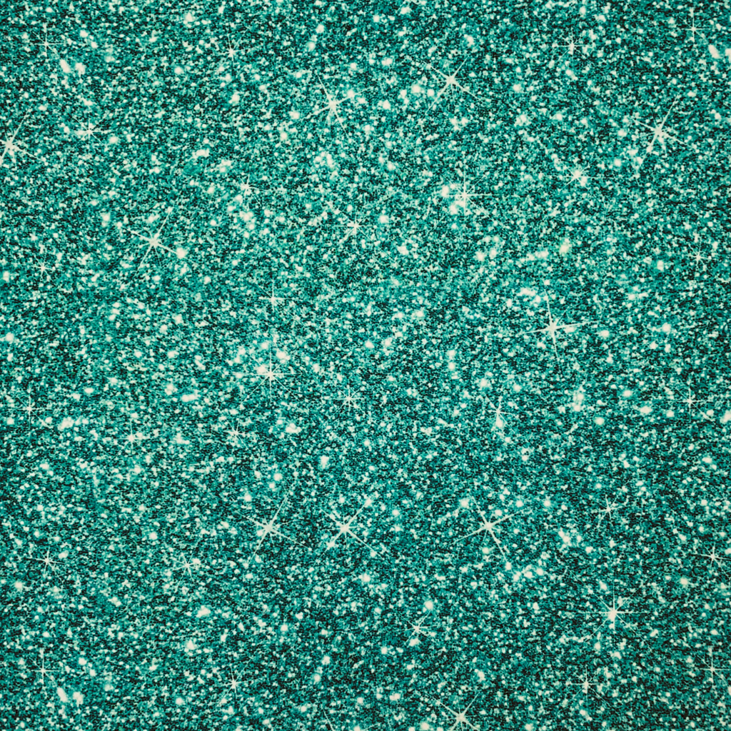 Teal printed sparkle swim scrunchie fabric
